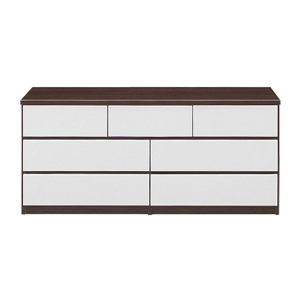 バンビⅡ チェスト 幅140㎝ #ホワイト×ブラウン