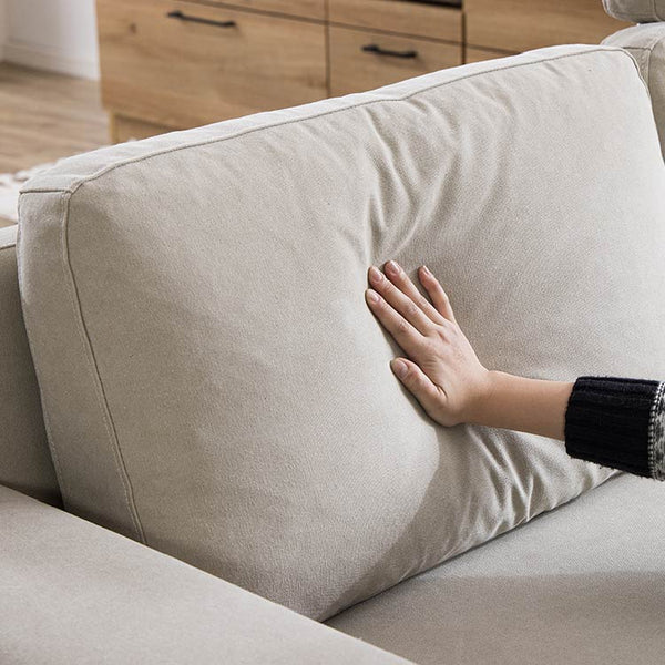 バスク 3人掛けソファ キャンバス #アイボリー