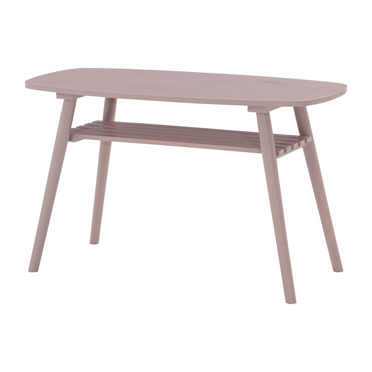 【OUTLET】レシピ リビングテーブル 棚付 100MCT ピンク