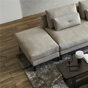 高級感のあるシンプルモダンな雰囲気で、圧迫感のないロースタイル設計。 #PLT101 ブルースター（プライムレザーテックス）