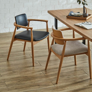 カストロ ダイニングチェア #ブラウン色/合皮ブラック