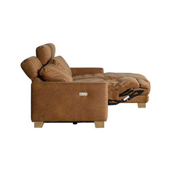 ハーデス ソファ 左カウチ オーカーブラウン（スーパーレザーテックス） #Default Title