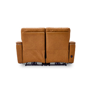 バッジオ　2人掛け電動ソファ幅142cm #PLT111 プラチナグレー（プライムレザーテックス）