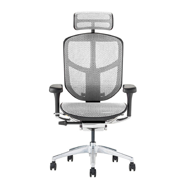 【数量限定】 エルゴヒューマン エンジョイⅡ ハイタイプ ナイロンキャスター #ホワイト×ブラック