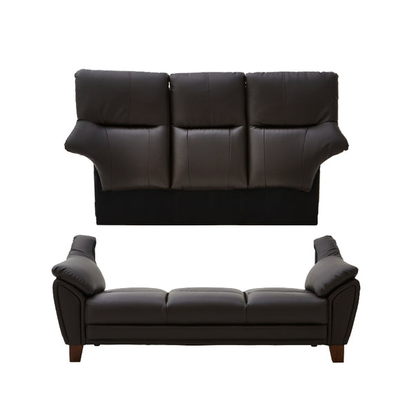 オラクル 3人掛けソファ 幅168㎝ #ダークブラウン