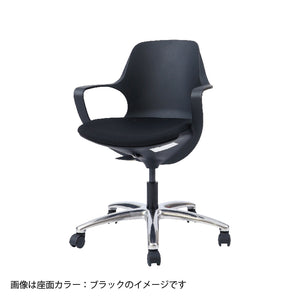 ポゴ オフィスチェア #ブラック×ココア