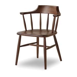 ホタカ ダイニングチェアハーフアーム 板座 #ウォールナット