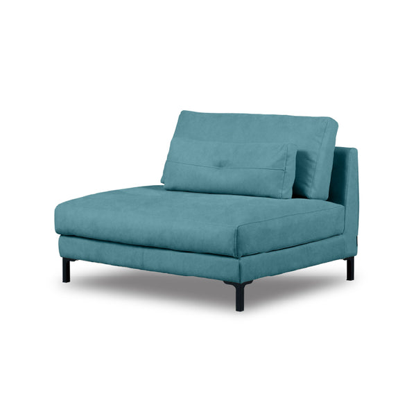 アデルーナ　1.5人掛けソファ　幅111cm #PLT101 ブルースター（プライムレザーテックス）