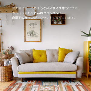 ※画像は2.5人掛けサイズです。 #グレー/ネイビー