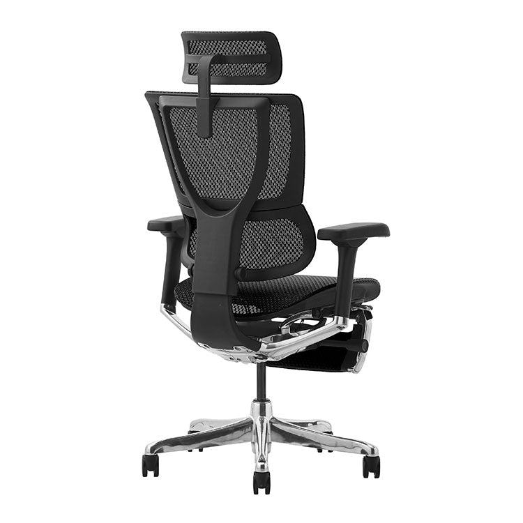 エルゴヒューマンプロ オットマン オフィスチェア ブラック 黒 メッシュ 軒先渡し】 エルゴヒューマン プロ オットマン内蔵 オフィスチェア