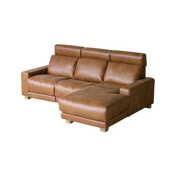 ハーデス ソファ 左カウチ オーカーブラウン（スーパーレザーテックス） #Default Title