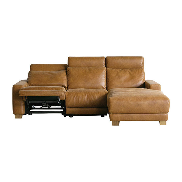 ハーデス ソファ 左カウチ オーカーブラウン（スーパーレザーテックス） #Default Title