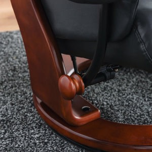 アニータ リクライニングチェア 本革 リクライニング130度 回転式 収納付 #ルビーレッド