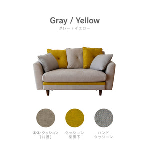 モンロー 2人掛けソファ 幅138.5cm #グレー/ネイビー