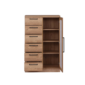 ファースト キャビネット #ウォールナット/ブラック #幅80cm