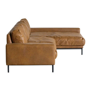 プルートソファ 左カウチ #オーカーブラウン（スーパーレザーテックス）