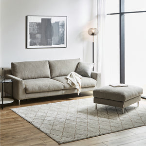 3Pソファ＋オットマン / A48ステングレー #A41 カスタード（ファブリックAランク）