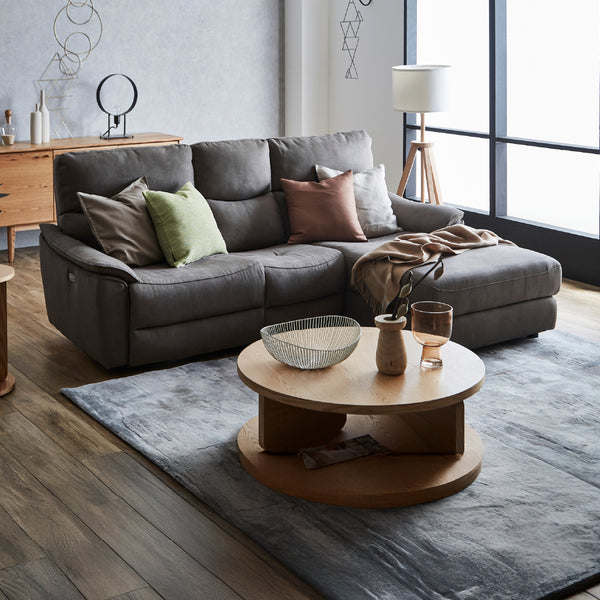 エルドラド　左カウチ #LT01 キャメル（レザーテックス アニリン）