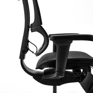 エルゴヒューマン FIT2 Lite オフィスチェア オットマン付 #ブラックフレーム×ブラック