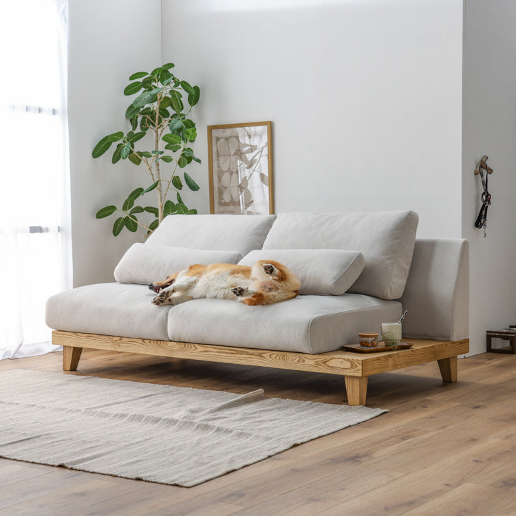 フラッフィル 3人掛けソファ 幅184cm スロープ付 ペット対応 カバーリング