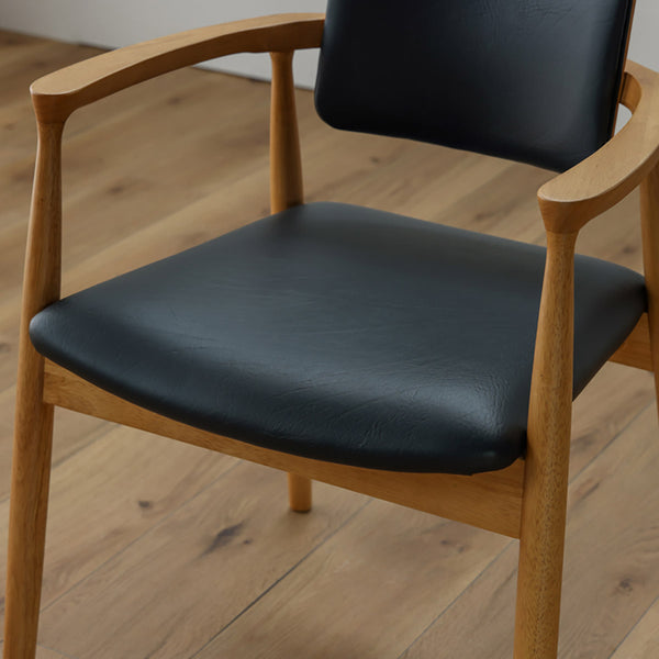 カストロ ダイニングチェア #ブラウン色/合皮ブラック