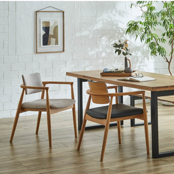 カストロ ダイニングチェア #ブラウン色/合皮ブラック