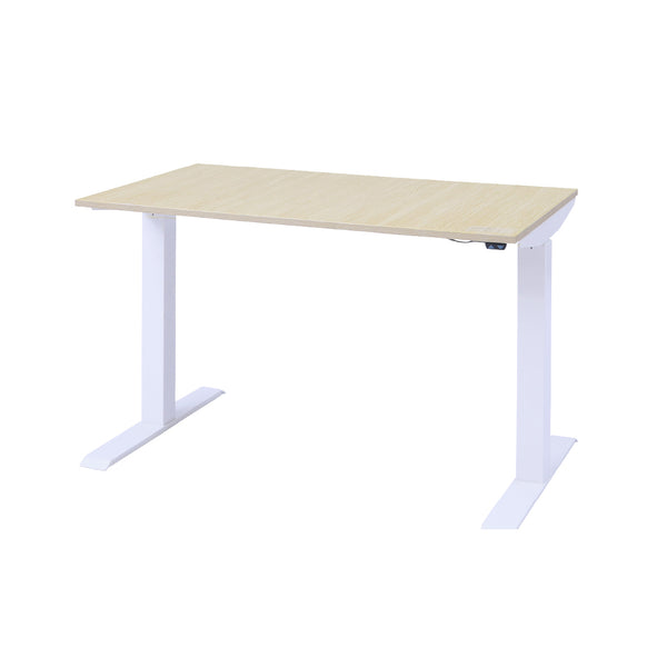 HOPライト電動昇降 デスク #ナチュラル×ホワイト #幅113cm