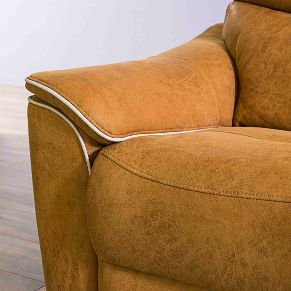 ※キャメル色のみ白色のパイピングです。他カラーは張地と同色のパイピングとなります。 #LT01 キャメル（レザーテックス アニリン）