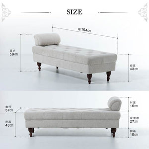 プール 2人掛けベンチ #ライトベージュ