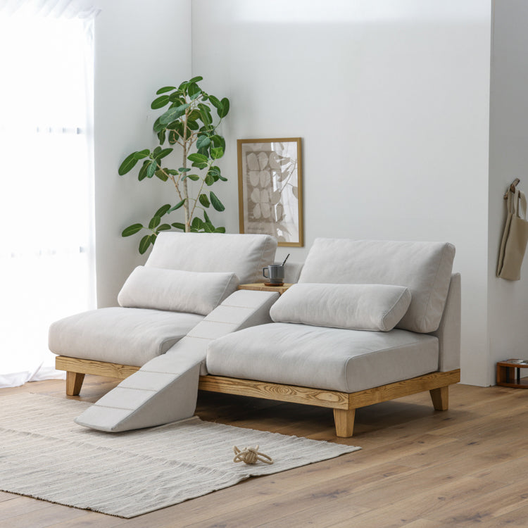 フラッフィル 3人掛けソファ 幅184cm スロープ付 ペット対応 カバーリング