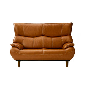 マリアン 2人掛けソファ 幅159cm 本革 合成皮革 #ライトブラウン