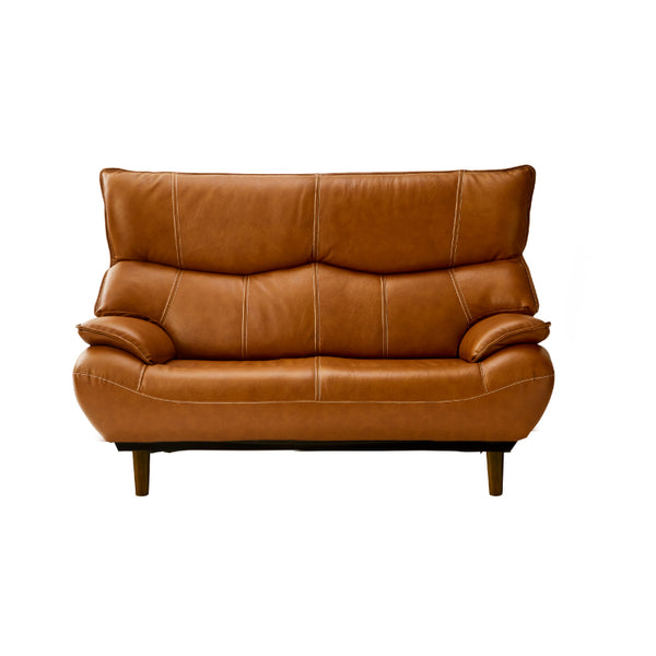 マリアン 2人掛けソファ 幅159cm 本革 合成皮革 #ライトブラウン