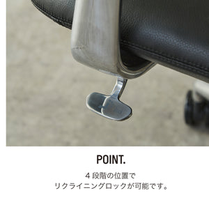 ダビ オフィスチェア ハイバックタイプ #ポリッシュフレーム / ブラック