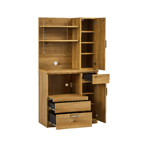 アンクル キッチンボート 幅90cm 収納豊富 棚板可動式 コンセント付 #Default Title