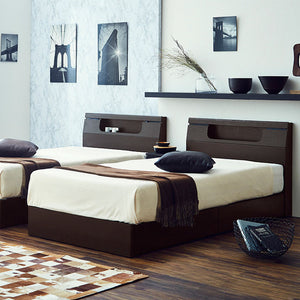 カプリスⅢ ベッドフレーム 床板付 照明 コンセント付 #ナチュラル #シングル #ベーシックタイプ