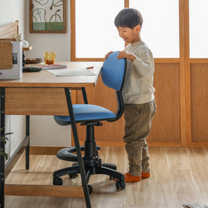 ココル④ 学習チェア 高さ調節可能 背もたれ調節可能 #ファブリック ブラック #キャスターロックあり