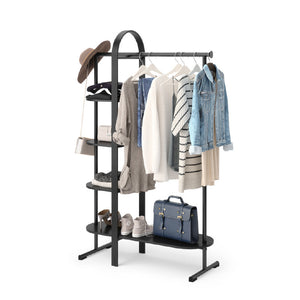 ◆ ベルウッド ガーメントラック 幅106cm アンブラ Umbra #ナチュラル × ホワイト #5段