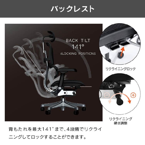 エルゴヒューマン プロⅡ ロータイプ #ブラック×ブラック #ウレタンキャスター