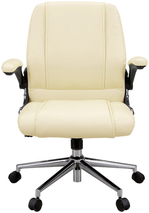 肘跳ね上げ式マネージメントチェア　オフィスチェア #クリーム