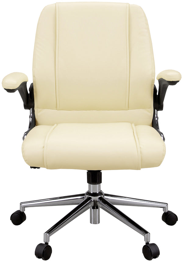 肘跳ね上げ式マネージメントチェア　オフィスチェア #クリーム