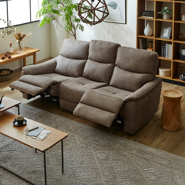 日常に贅沢を与える電動ソファ「エルドラド」 #PLT101 ブルースター（プライムレザーテックス）