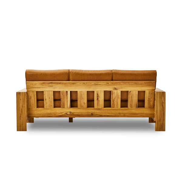 コパンⅡ　カウチソファ　幅205cm #LT03 チャコールブラック（レザーテックス アニリン）