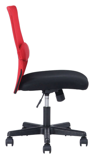 ランバーメッシュ オフィスチェア 肘無 #レッド