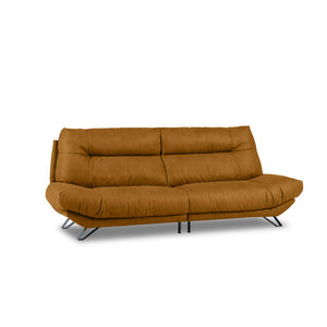 ブルネロ　3人掛けワイドソファS　幅228cm #LT01 キャメル（レザーテックス アニリン）