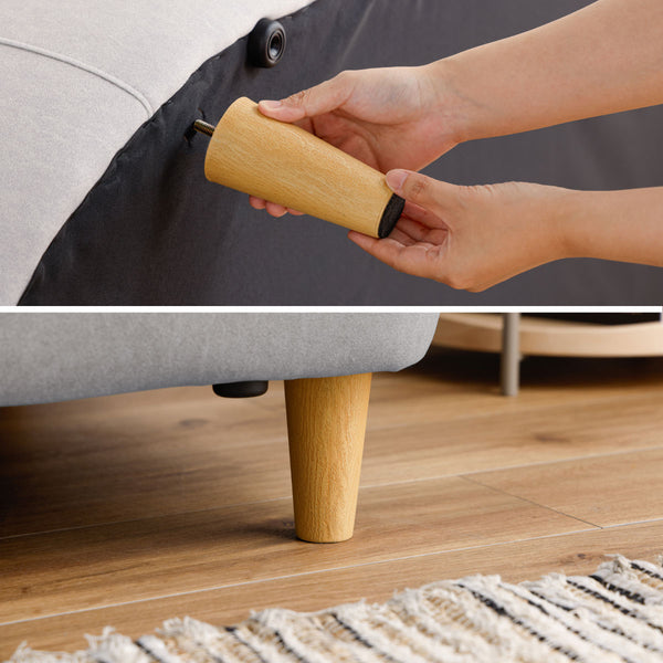 脚は、ねじ込み式のため短い時間で脚の取り付け・取り外しが簡単にできます。 #グリーン