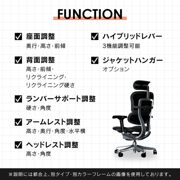 【数量限定】 エルゴヒューマン プロⅡ ハイタイプ ナイロンキャスター #Default Title