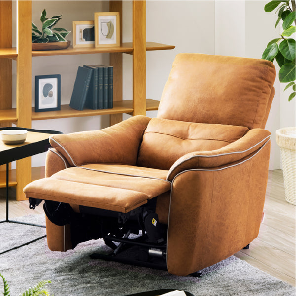 バッジオ　パーソナルソファ幅80cm #LT03 チャコールブラック（レザーテックス アニリン）