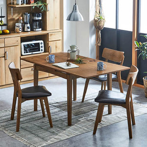 ピンゴ ダイニングチェア #木部：ミドルブラウン / 座面：合皮ダークブラウン