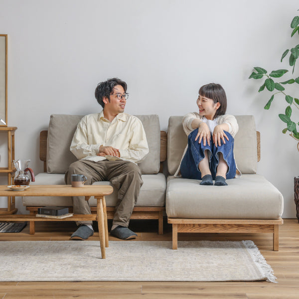 スモールカウチのイメージとなります #キャンバスアイボリー #2人掛け