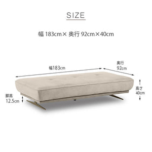 アルフレード　180サイズ　ペールゴールド脚 #PLT111 プラチナグレー #プライム レザーテックス #ペールゴールド脚